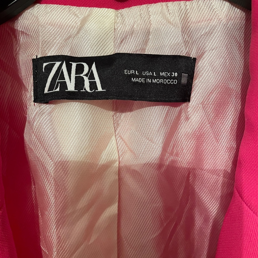 Zara Oversized Fuchsia Blazer - Picture 6 of 8